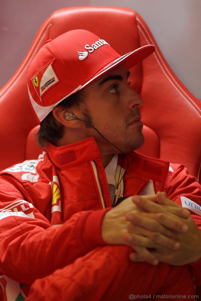 GP UNGHERIA, 27.07.2012- Prove Libere 1, Fernando Alonso (ESP) Ferrari F2012 