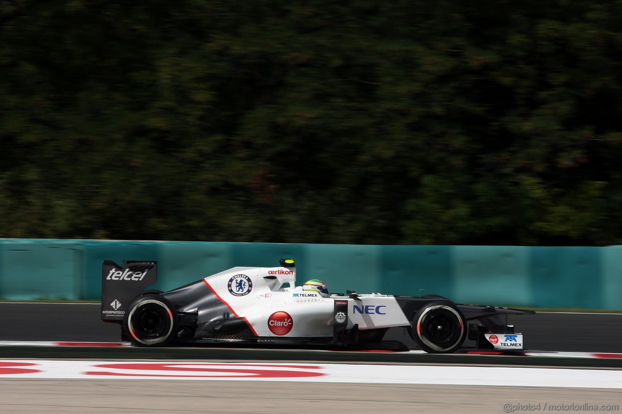 GP UNGHERIA, 27.07.2012- Prove Libere 1, Sergio Prez (MEX) Sauber F1 Team C31