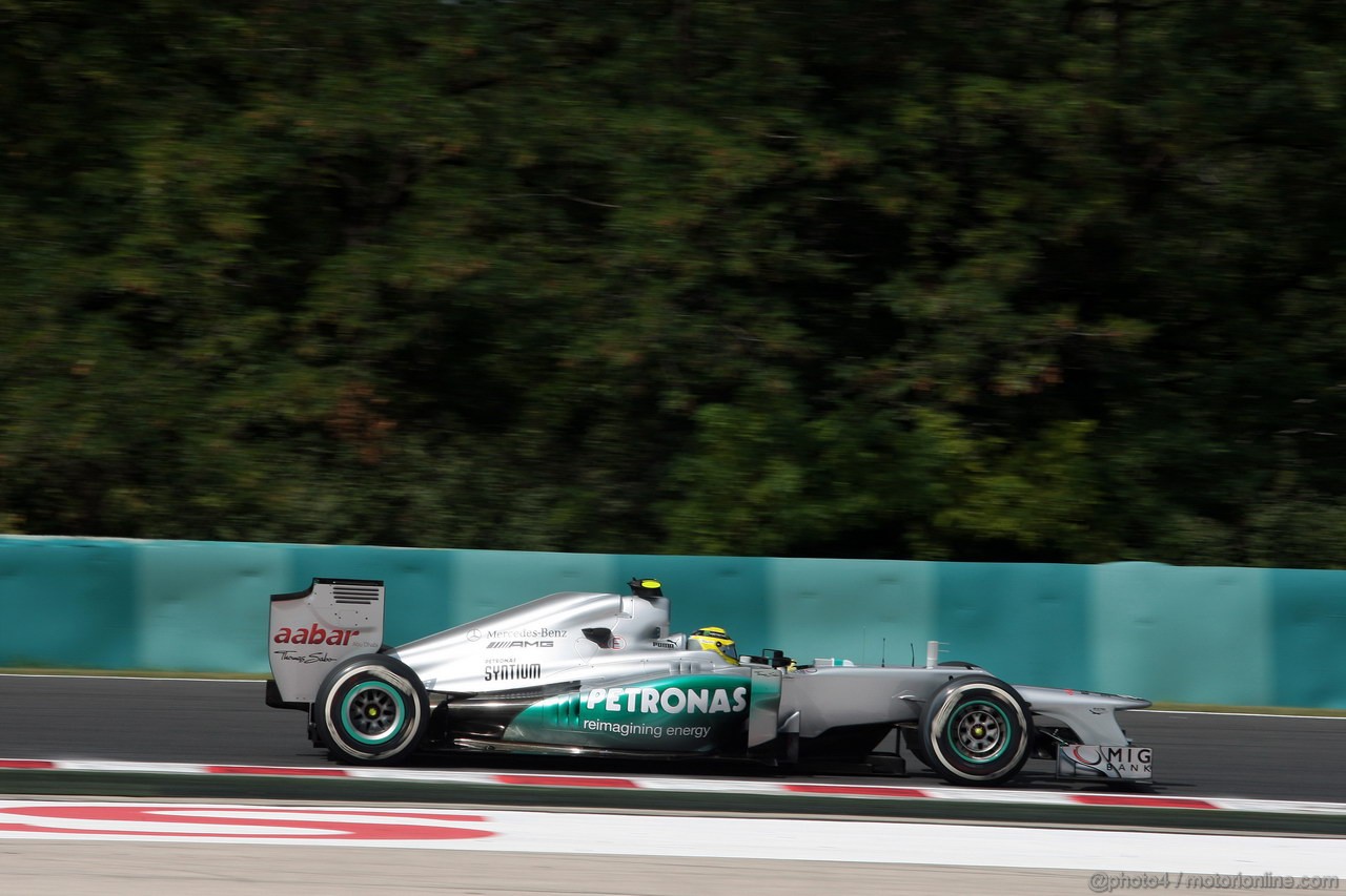 GP UNGHERIA, 27.07.2012- Prove Libere 1, Nico Rosberg (GER) Mercedes AMG F1 W03 