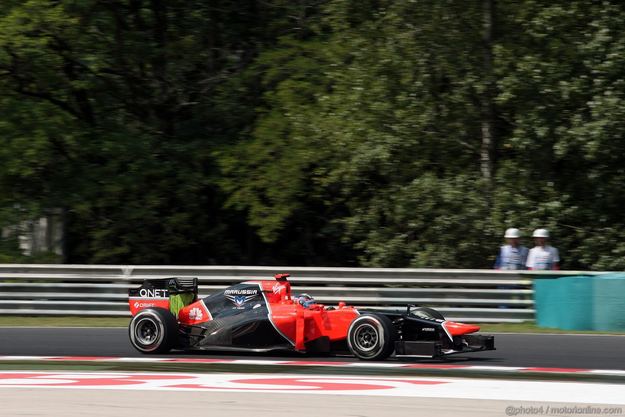 GP UNGHERIA, 27.07.2012- Prove Libere 1, Timo Glock (GER) Marussia F1 Team MR01 