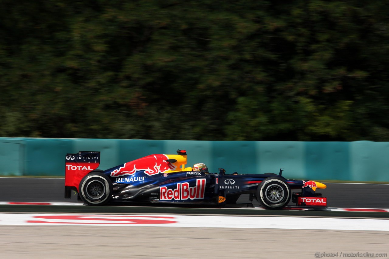 GP UNGHERIA, 27.07.2012- Prove Libere 1, Sebastian Vettel (GER) Red Bull Racing RB8