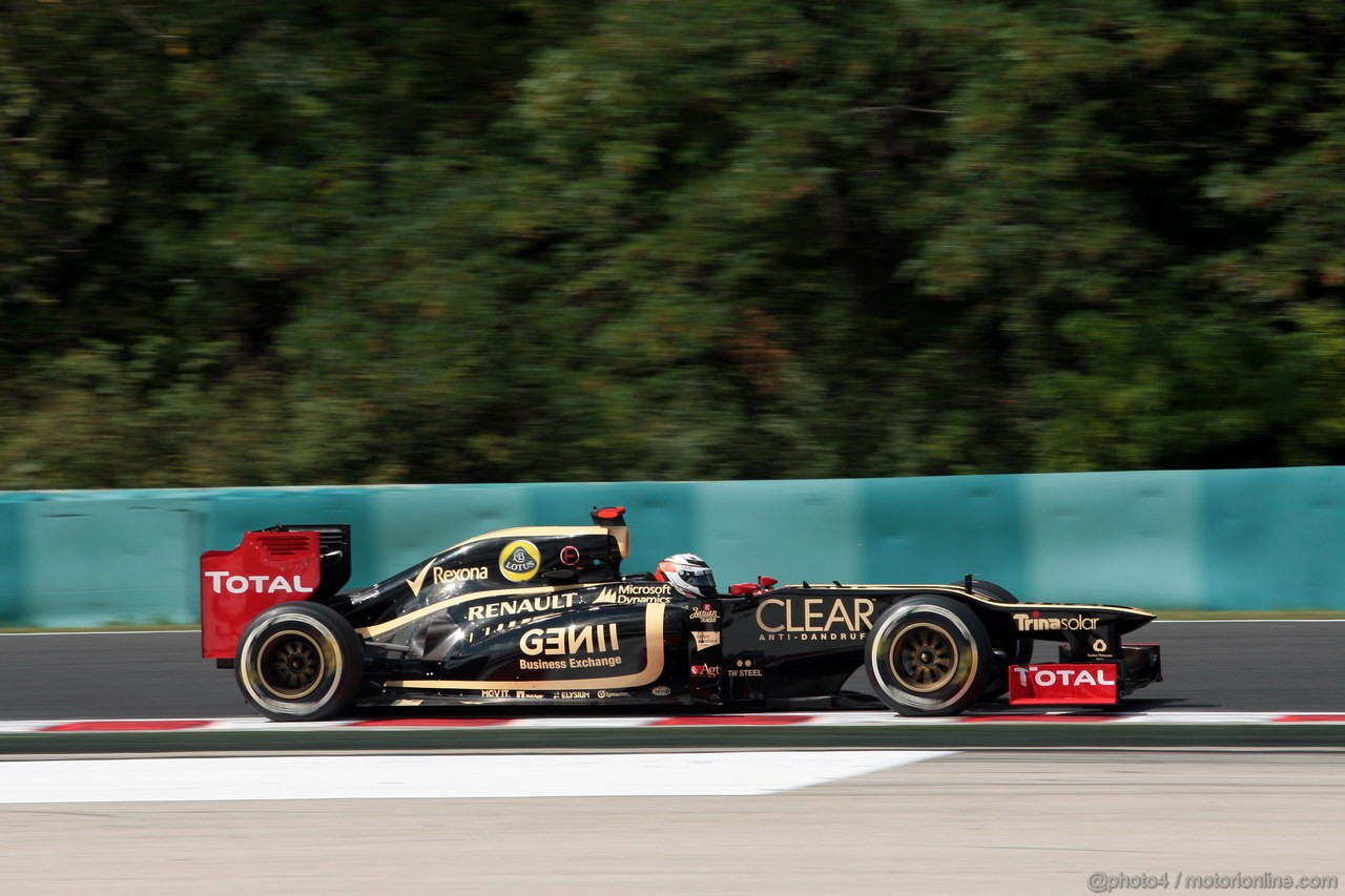 GP UNGHERIA, 27.07.2012- Prove Libere 1, Kimi Raikkonen (FIN) Lotus F1 Team E20