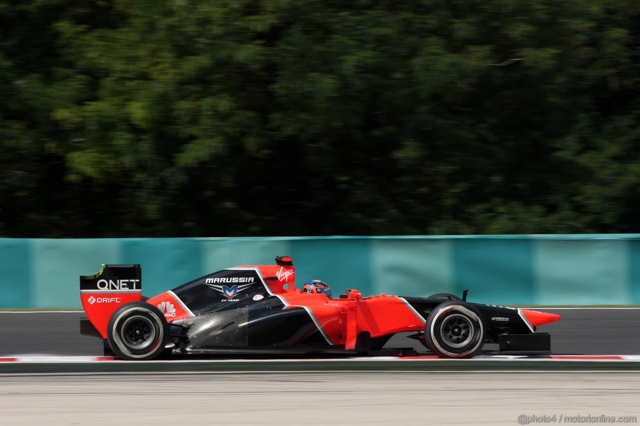 GP UNGHERIA, 27.07.2012- Prove Libere 1, Timo Glock (GER) Marussia F1 Team MR01 