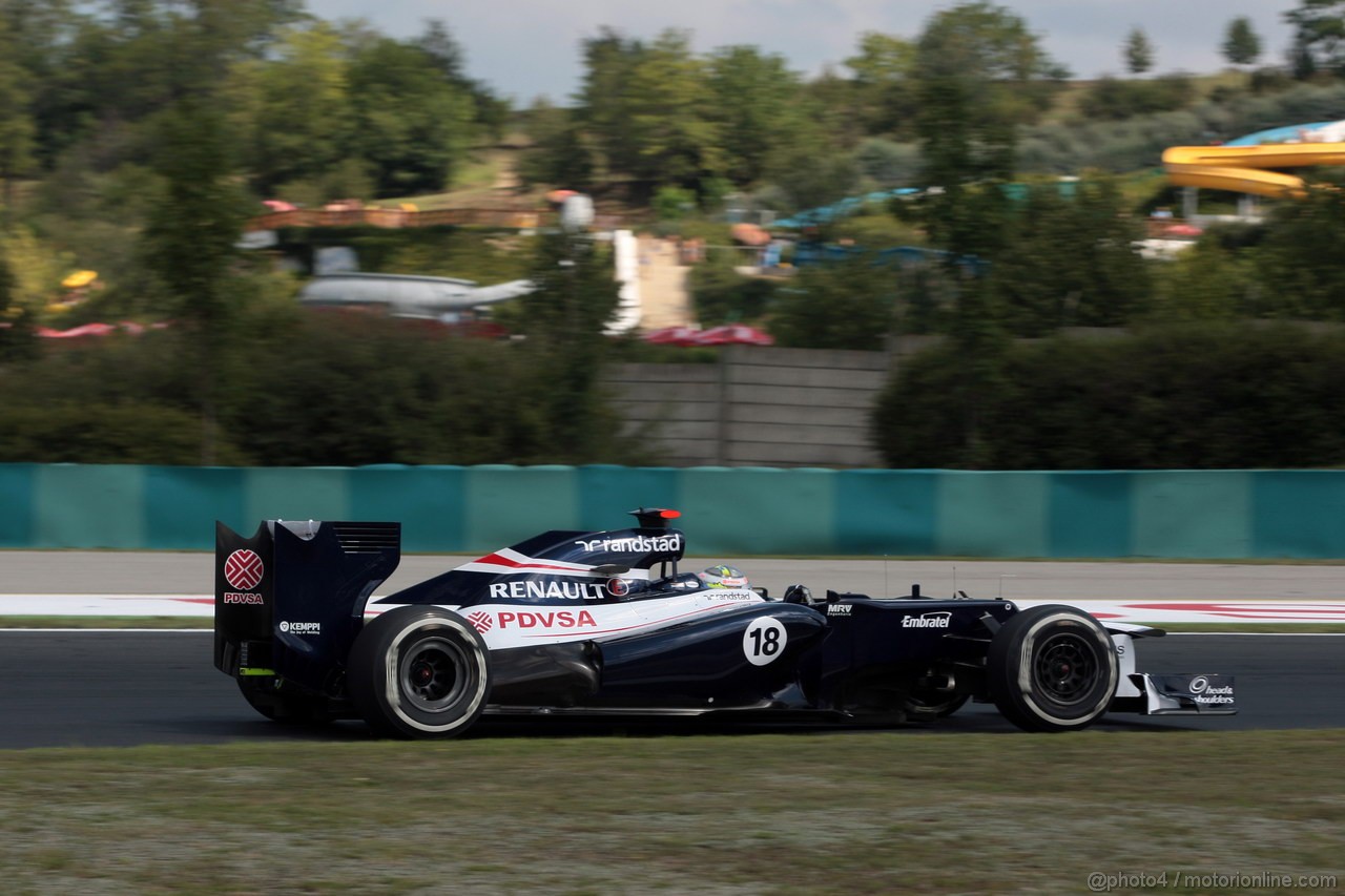 GP UNGHERIA, 27.07.2012- Prove Libere 1, Pastor Maldonado (VEN) Williams F1 Team FW34