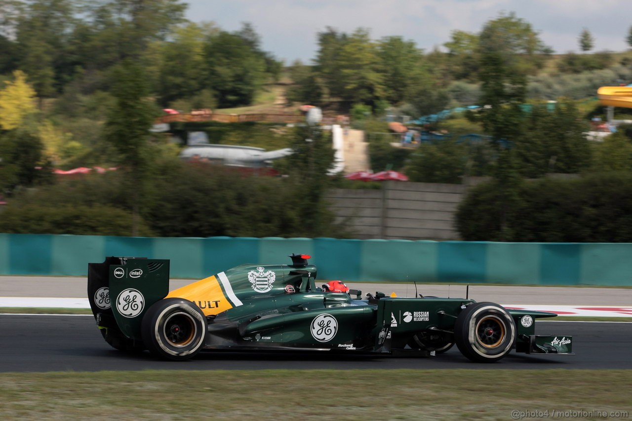 GP UNGHERIA, 27.07.2012- Prove Libere 1, Heikki Kovalainen (FIN) Caterham F1 Team CT01 