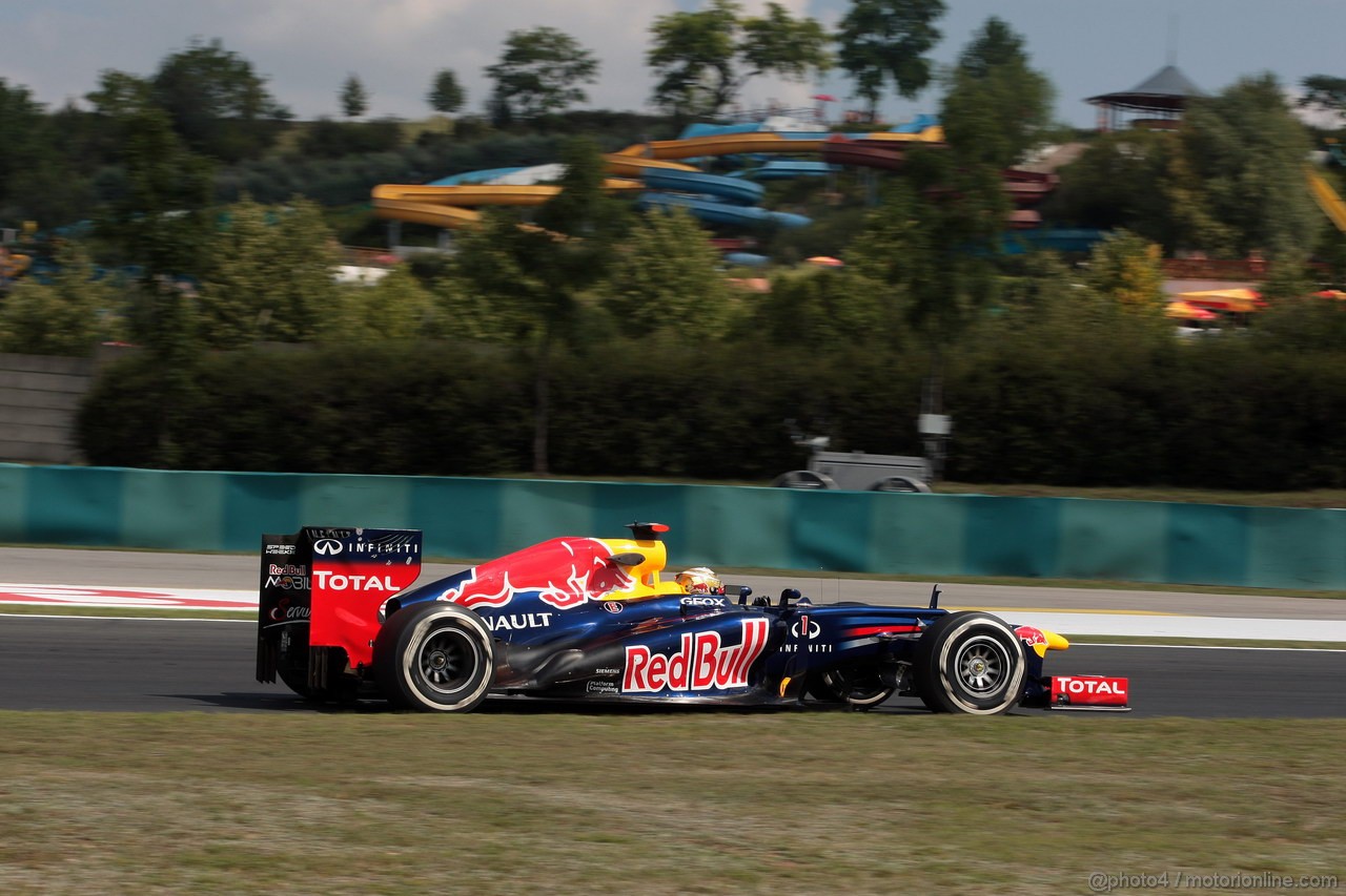 GP UNGHERIA, 27.07.2012- Prove Libere 1, Sebastian Vettel (GER) Red Bull Racing RB8 