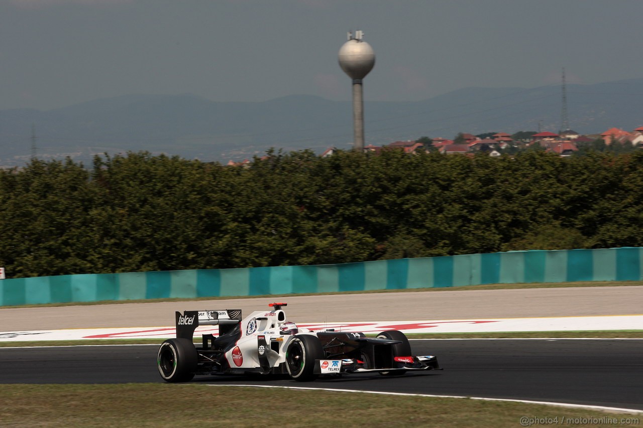 GP UNGHERIA, 27.07.2012- Prove Libere 1, Kamui Kobayashi (JAP) Sauber F1 Team C31 