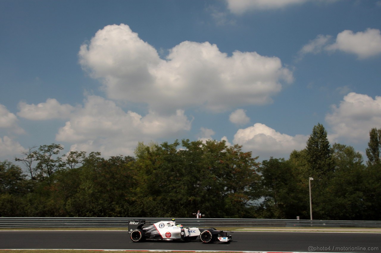 GP UNGHERIA, 27.07.2012- Prove Libere 1, Sergio Prez (MEX) Sauber F1 Team C31