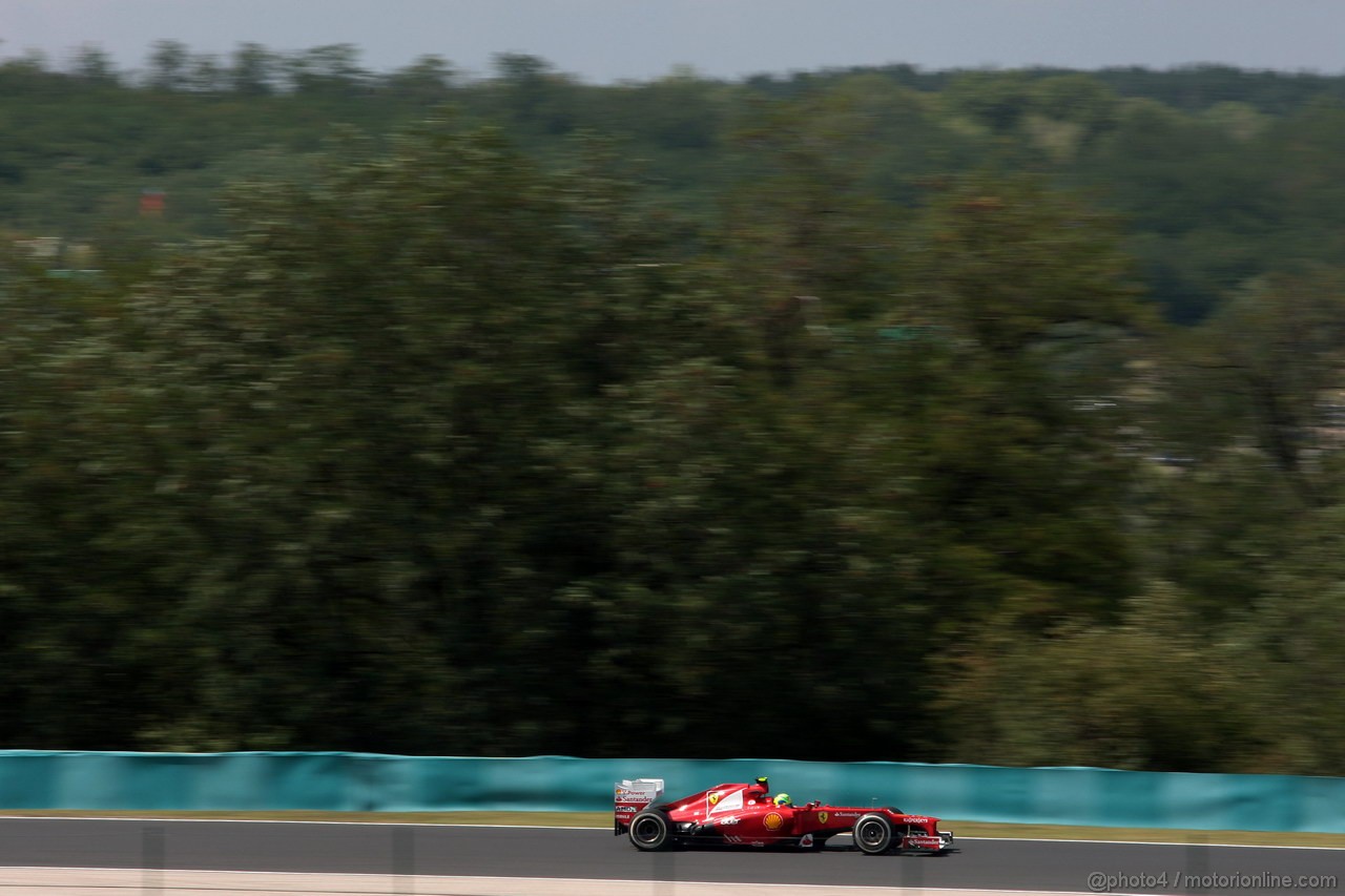 GP UNGHERIA, 27.07.2012- Prove Libere 1, Felipe Massa (BRA) Ferrari F2012