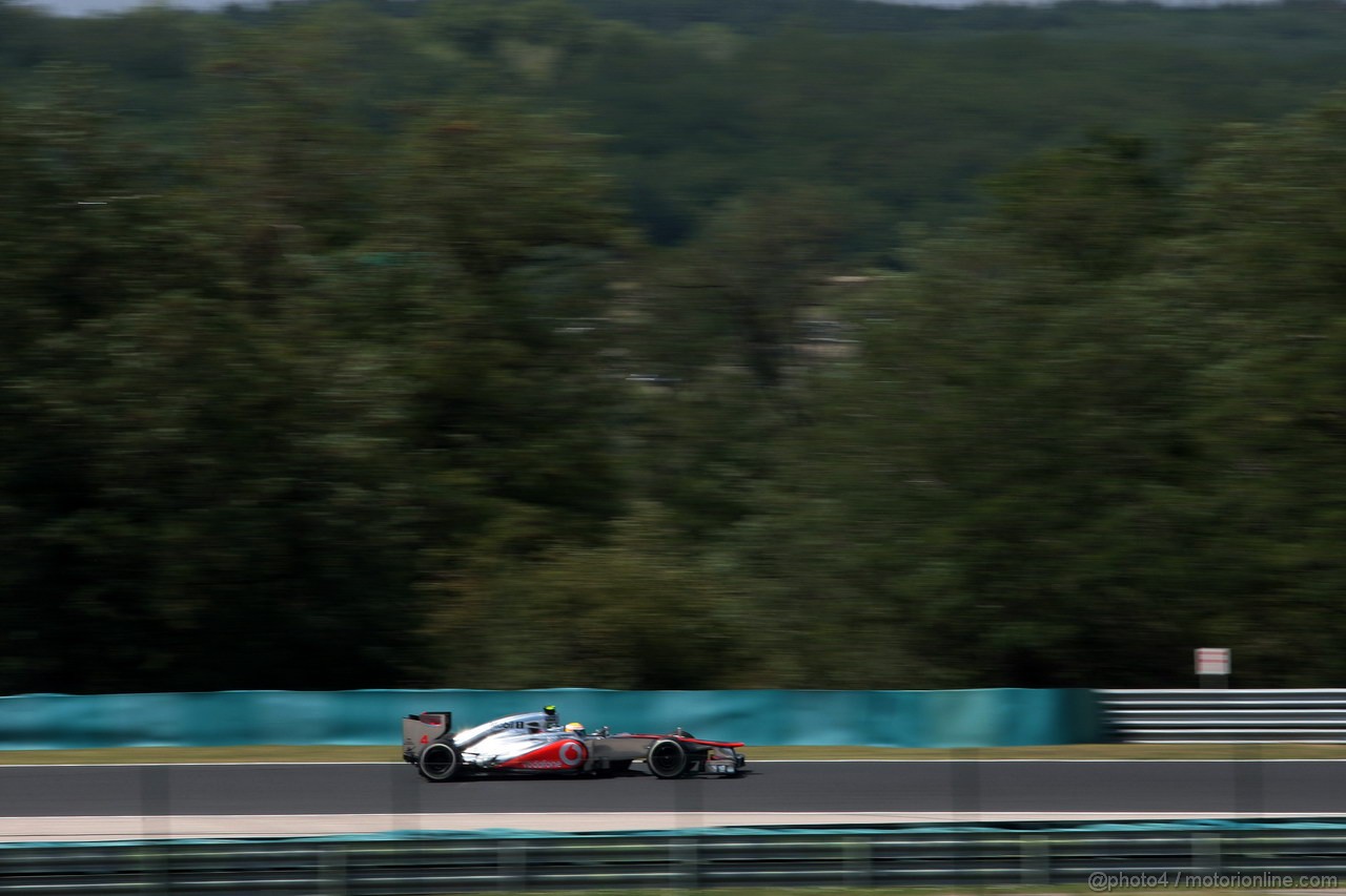 GP UNGHERIA, 27.07.2012- Prove Libere 1, Lewis Hamilton (GBR) McLaren Mercedes MP4-27