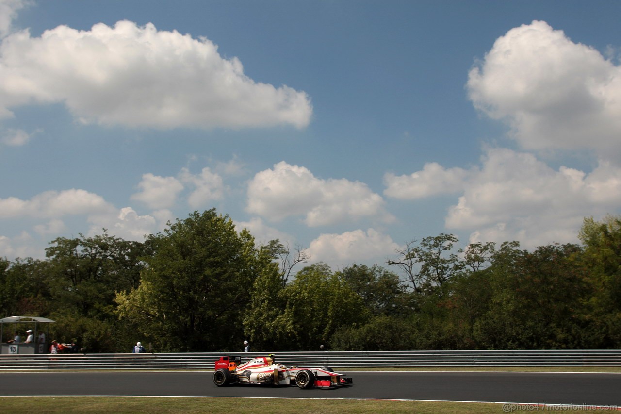 GP UNGHERIA, 27.07.2012- Prove Libere 1, Narain Karthikeyan (IND) HRT Formula 1 Team F112 