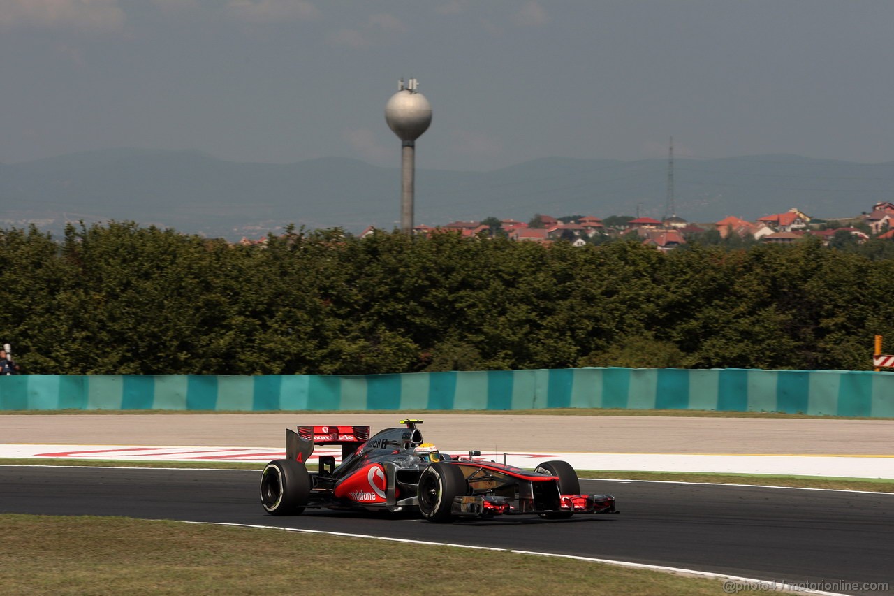 GP UNGHERIA, 27.07.2012- Prove Libere 1, Lewis Hamilton (GBR) McLaren Mercedes MP4-27 