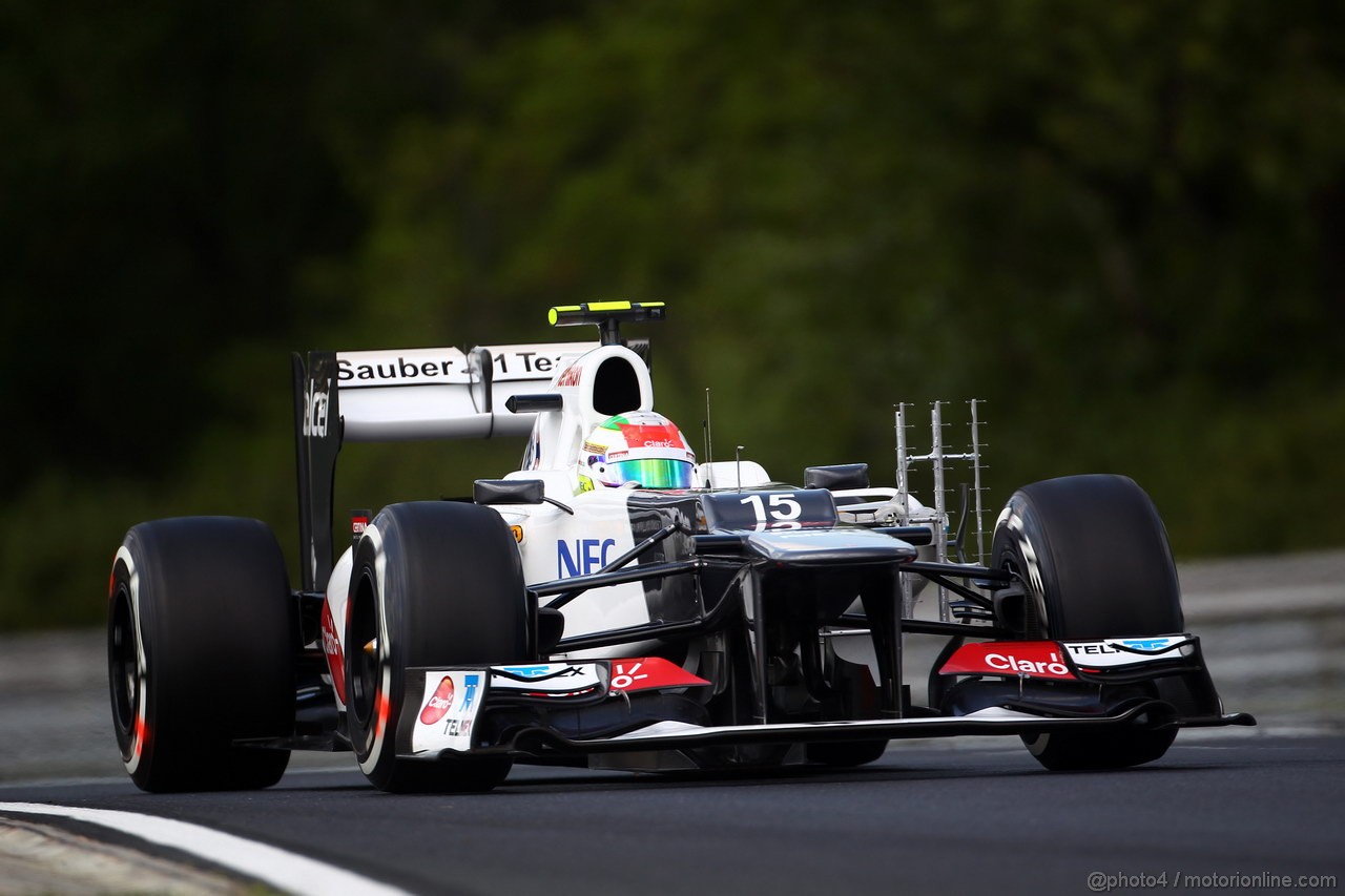 GP UNGHERIA, 27.07.2012- Prove Libere 1, Sergio Prez (MEX) Sauber F1 Team C31