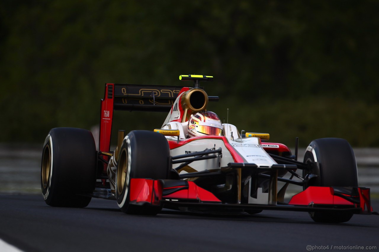 GP UNGHERIA, 27.07.2012- Prove Libere 1, Narain Karthikeyan (IND) HRT Formula 1 Team F112 