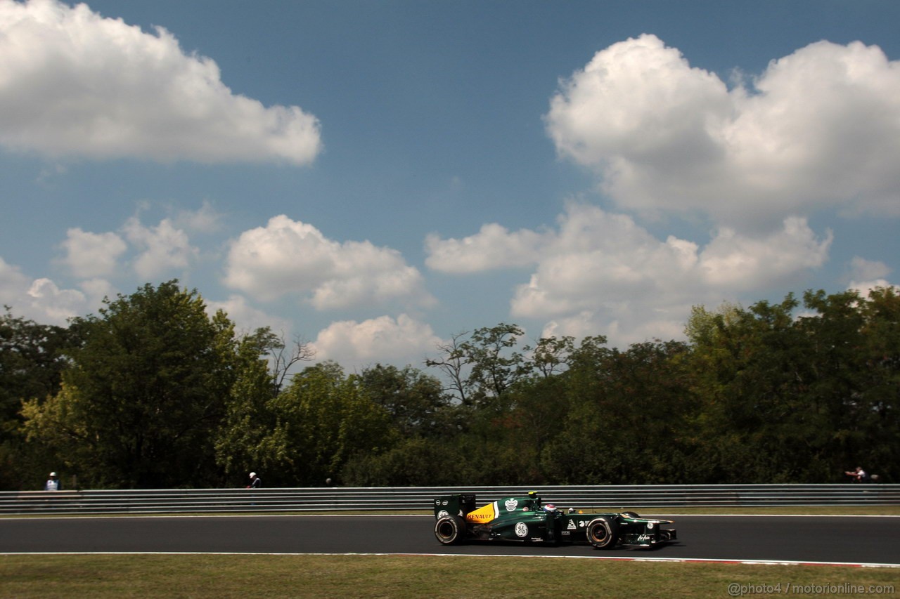 GP UNGHERIA, 27.07.2012- Prove Libere 1, Vitaly Petrov (RUS) Caterham F1 Team CT01 