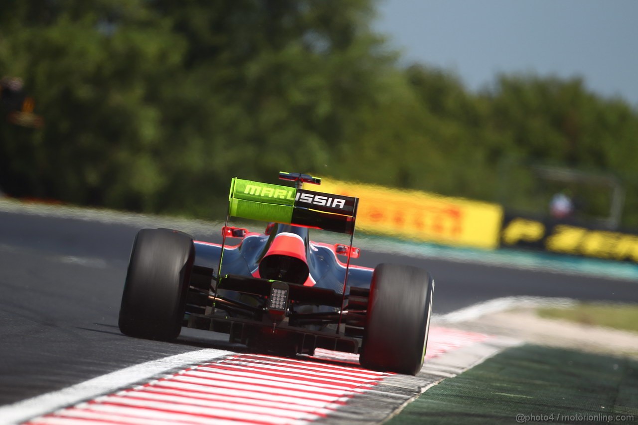 GP UNGHERIA, 27.07.2012- Prove Libere 1, Charles Pic (FRA) Marussia F1 Team MR01 