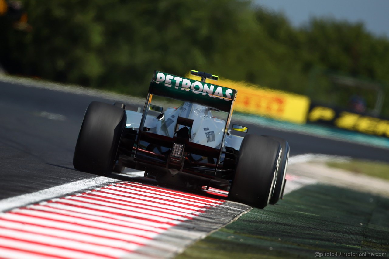 GP UNGHERIA, 27.07.2012- Prove Libere 1, Nico Rosberg (GER) Mercedes AMG F1 W03 