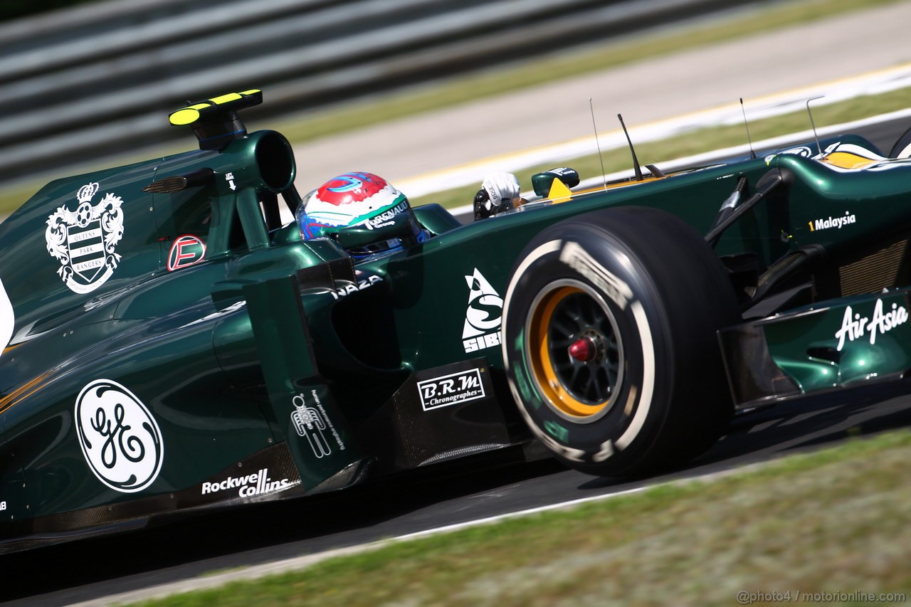 GP UNGHERIA, 27.07.2012- Prove Libere 1, Vitaly Petrov (RUS) Caterham F1 Team CT01 