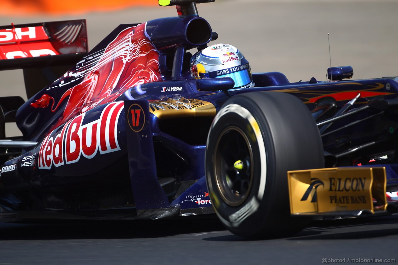 GP UNGHERIA, 27.07.2012- Prove Libere 1, Jean-Eric Vergne (FRA) Scuderia Toro Rosso STR7 