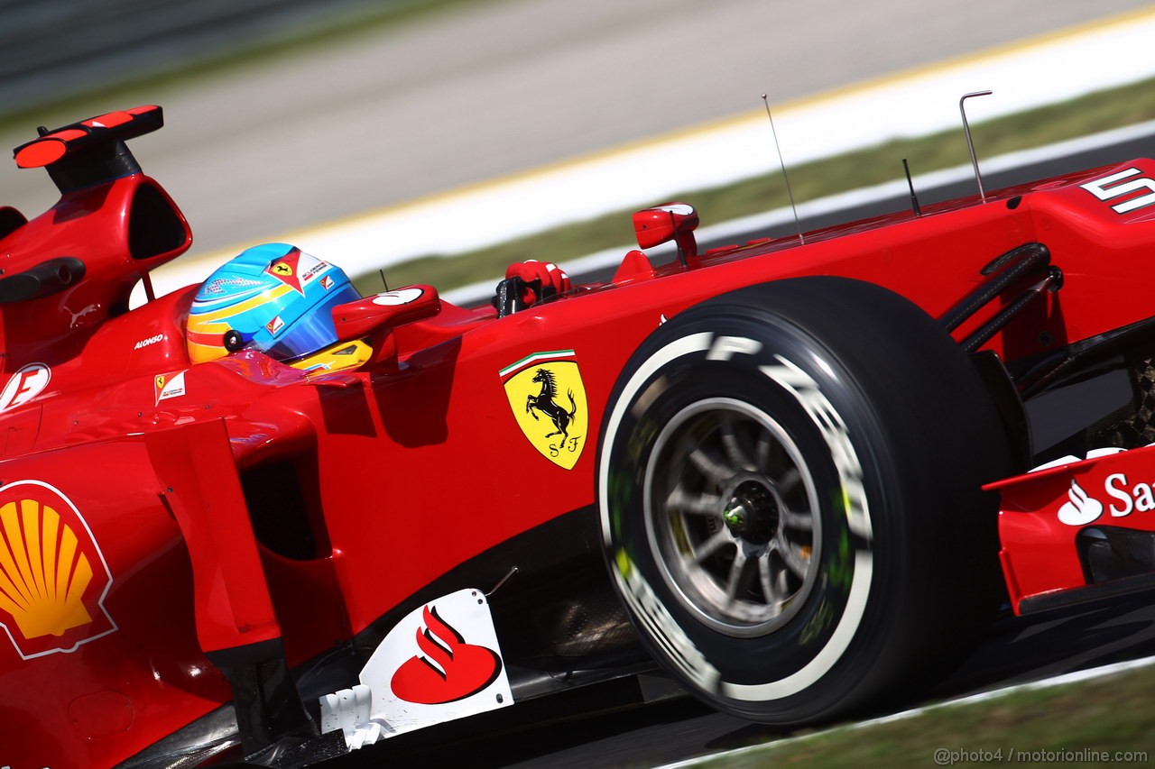 GP UNGHERIA, 27.07.2012- Prove Libere 1, Fernando Alonso (ESP) Ferrari F2012