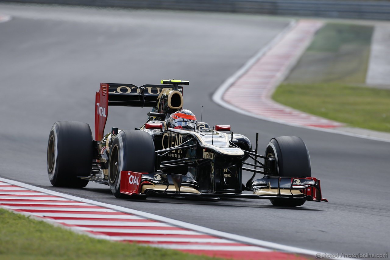 GP UNGHERIA, 27.07.2012- Prove Libere 1, Romain Grosjean (FRA) Lotus F1 Team E20 