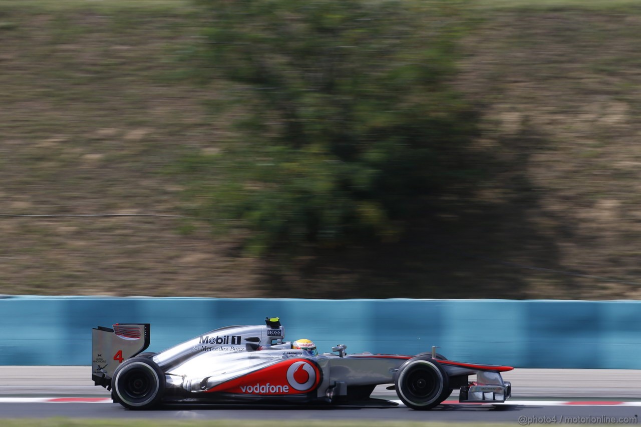 GP UNGHERIA, 27.07.2012- Prove Libere 1, Lewis Hamilton (GBR) McLaren Mercedes MP4-27 