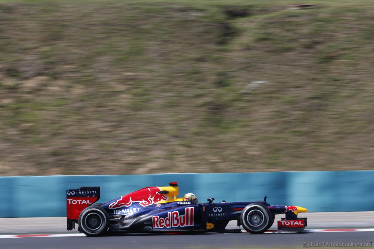 GP UNGHERIA, 27.07.2012- Prove Libere 1, Sebastian Vettel (GER) Red Bull Racing RB8