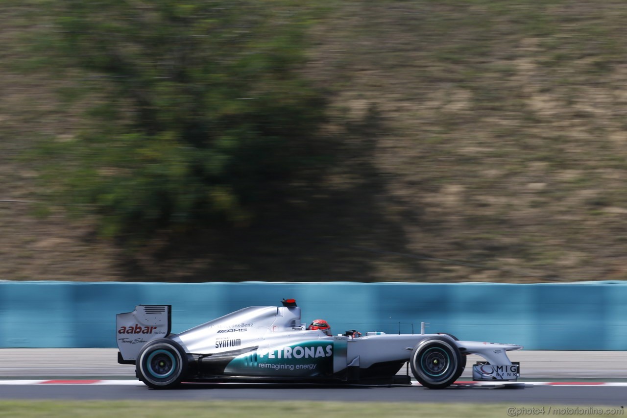 GP UNGHERIA, 27.07.2012- Prove Libere 1, Michael Schumacher (GER) Mercedes AMG F1 W03 