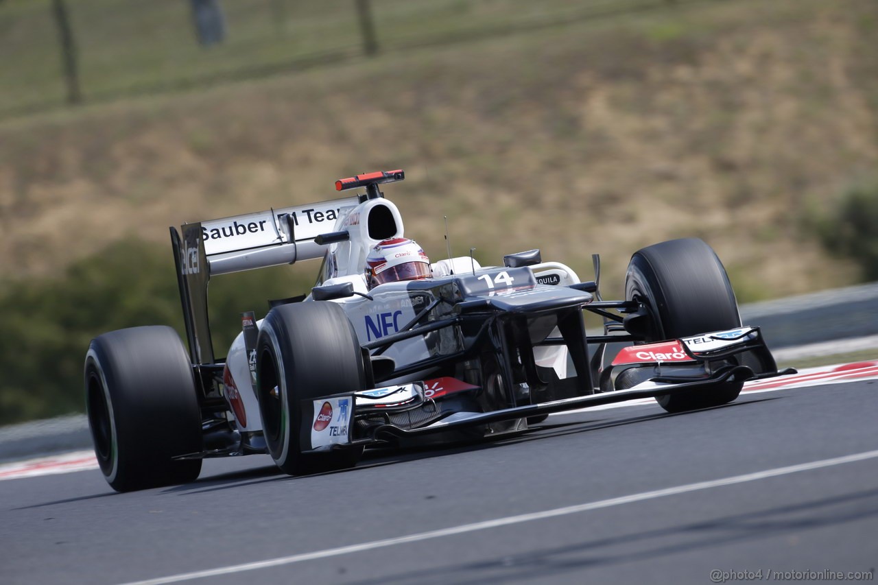 GP UNGHERIA, 27.07.2012- Prove Libere 1, Kamui Kobayashi (JAP) Sauber F1 Team C31 