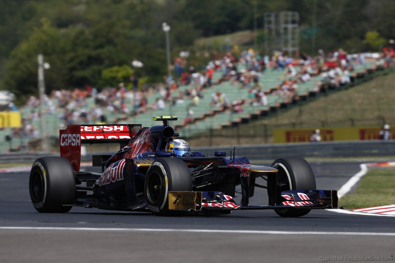 GP UNGHERIA, 27.07.2012- Prove Libere 1, Jean-Eric Vergne (FRA) Scuderia Toro Rosso STR7 