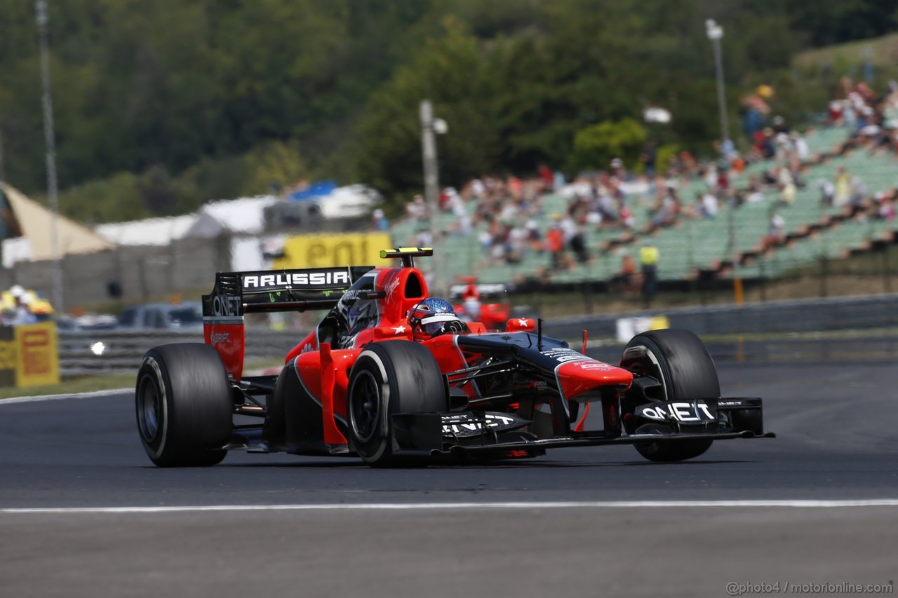 GP UNGHERIA, 27.07.2012- Prove Libere 1, Charles Pic (FRA) Marussia F1 Team MR01 