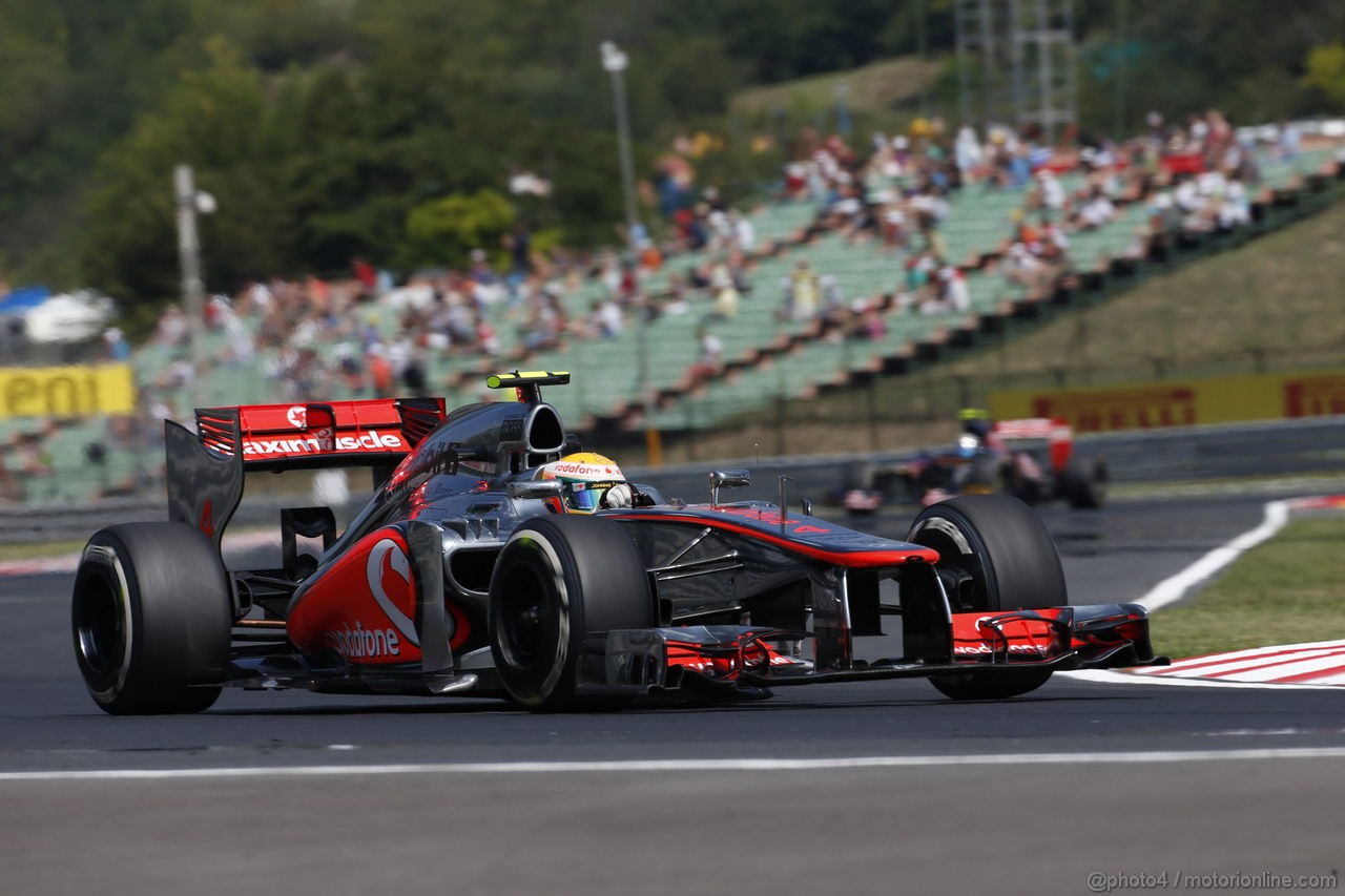 GP UNGHERIA, 27.07.2012- Prove Libere 1, Lewis Hamilton (GBR) McLaren Mercedes MP4-27 