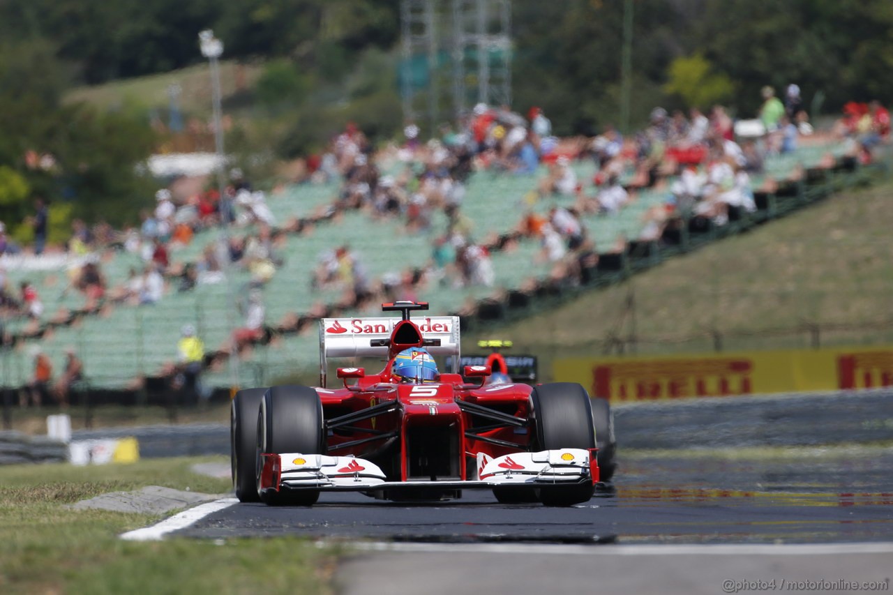 GP UNGHERIA, 27.07.2012- Prove Libere 1, Fernando Alonso (ESP) Ferrari F2012 