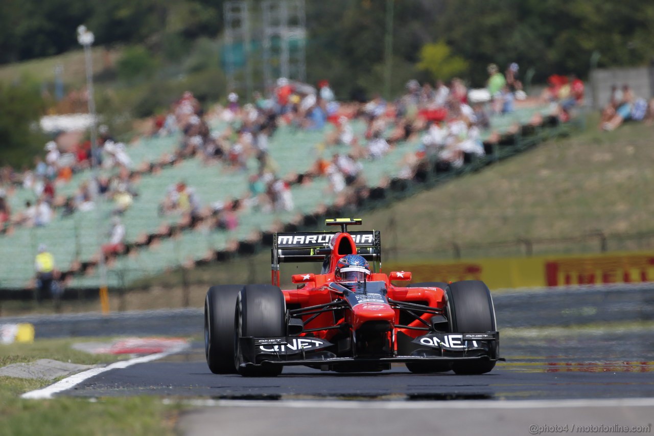 GP UNGHERIA, 27.07.2012- Prove Libere 1, Charles Pic (FRA) Marussia F1 Team MR01 