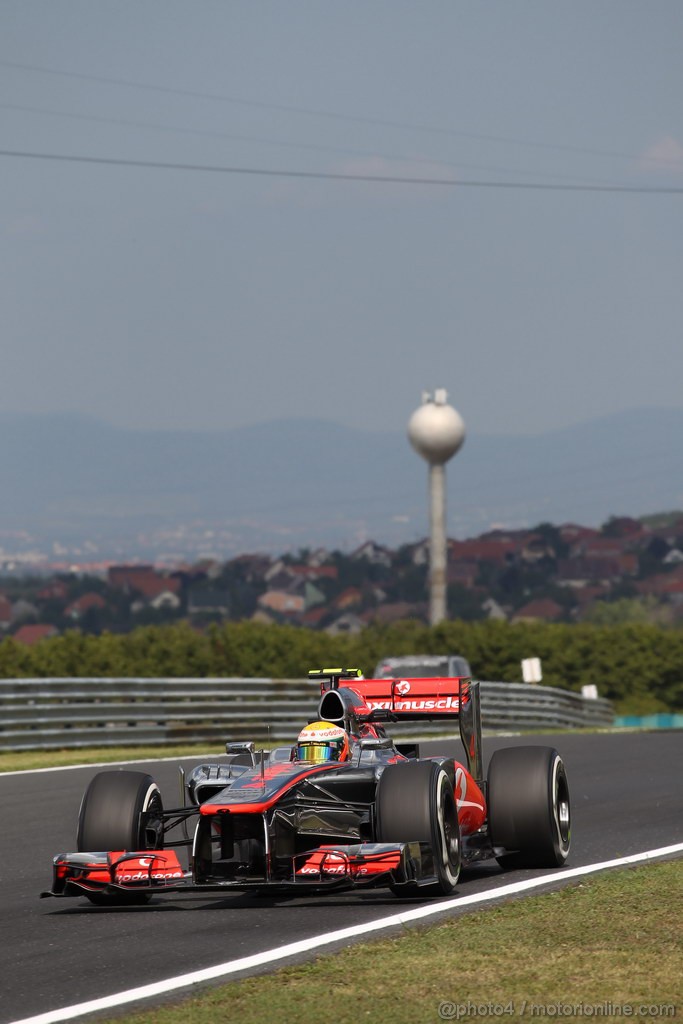 GP UNGHERIA, 27.07.2012- Prove Libere 1, Lewis Hamilton (GBR) McLaren Mercedes MP4-27 