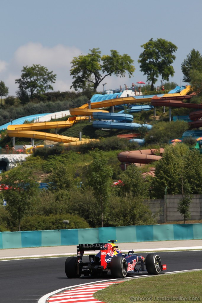 GP UNGHERIA, 27.07.2012- Prove Libere 1, Mark Webber (AUS) Red Bull Racing RB8 