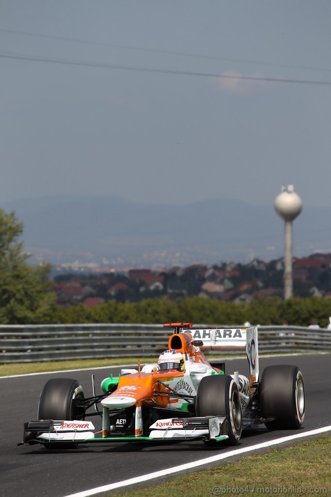 GP UNGHERIA, 27.07.2012- Prove Libere 1, Paul di Resta (GBR) Sahara Force India F1 Team VJM05 