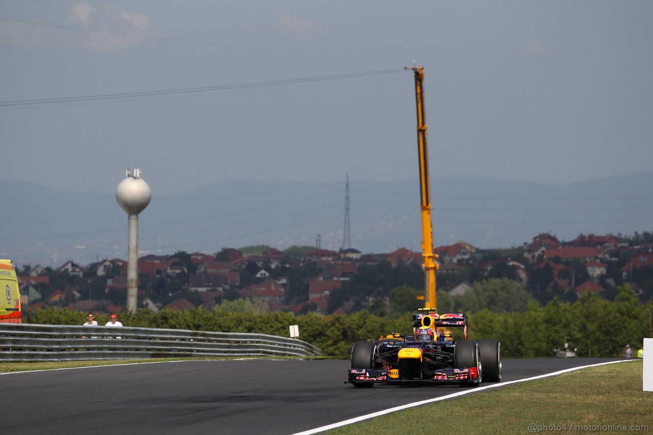 GP UNGHERIA, 27.07.2012- Prove Libere 1, Mark Webber (AUS) Red Bull Racing RB8 