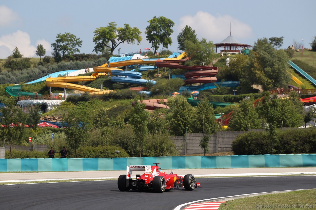 GP UNGHERIA, 27.07.2012- Prove Libere 1, Fernando Alonso (ESP) Ferrari F2012