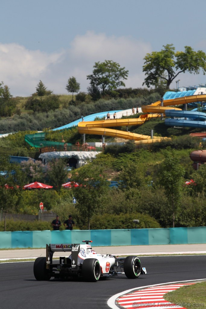 GP UNGHERIA, 27.07.2012- Prove Libere 1, Kamui Kobayashi (JAP) Sauber F1 Team C31 