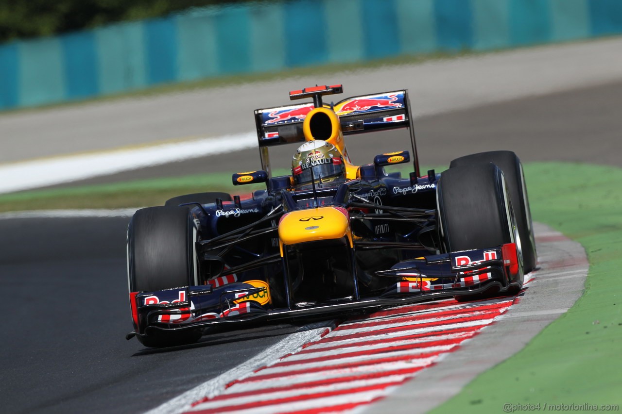 GP UNGHERIA, 27.07.2012- Prove Libere 1, Sebastian Vettel (GER) Red Bull Racing RB8 