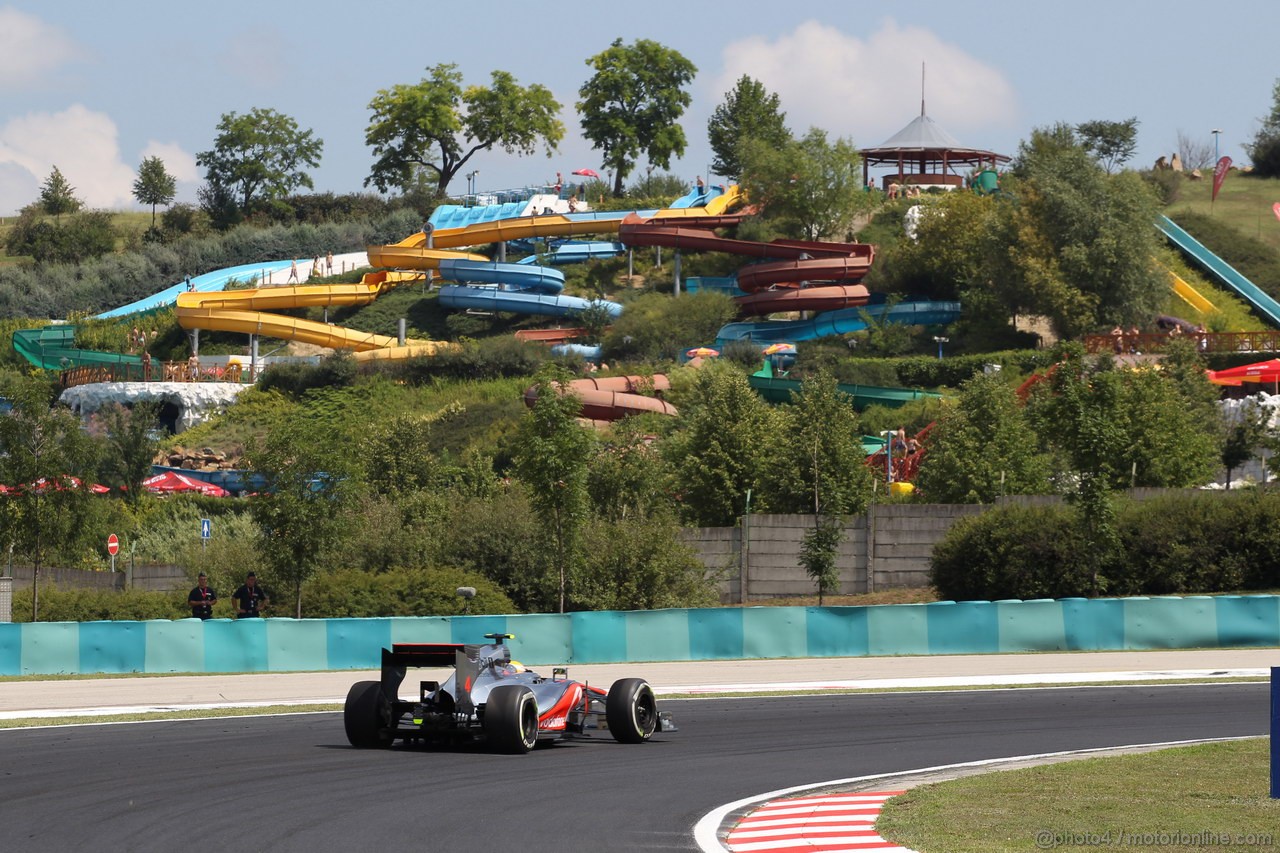 GP UNGHERIA, 27.07.2012- Prove Libere 1, Lewis Hamilton (GBR) McLaren Mercedes MP4-27