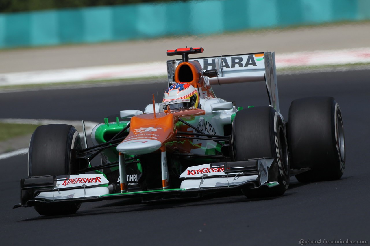 GP UNGHERIA, 27.07.2012- Prove Libere 1, Paul di Resta (GBR) Sahara Force India F1 Team VJM05 