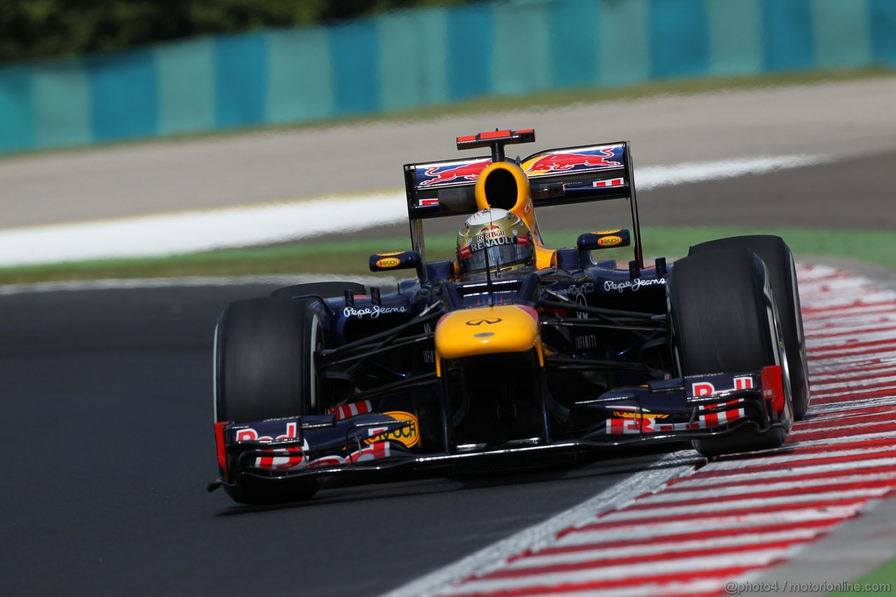 GP UNGHERIA, 27.07.2012- Prove Libere 1, Sebastian Vettel (GER) Red Bull Racing RB8 