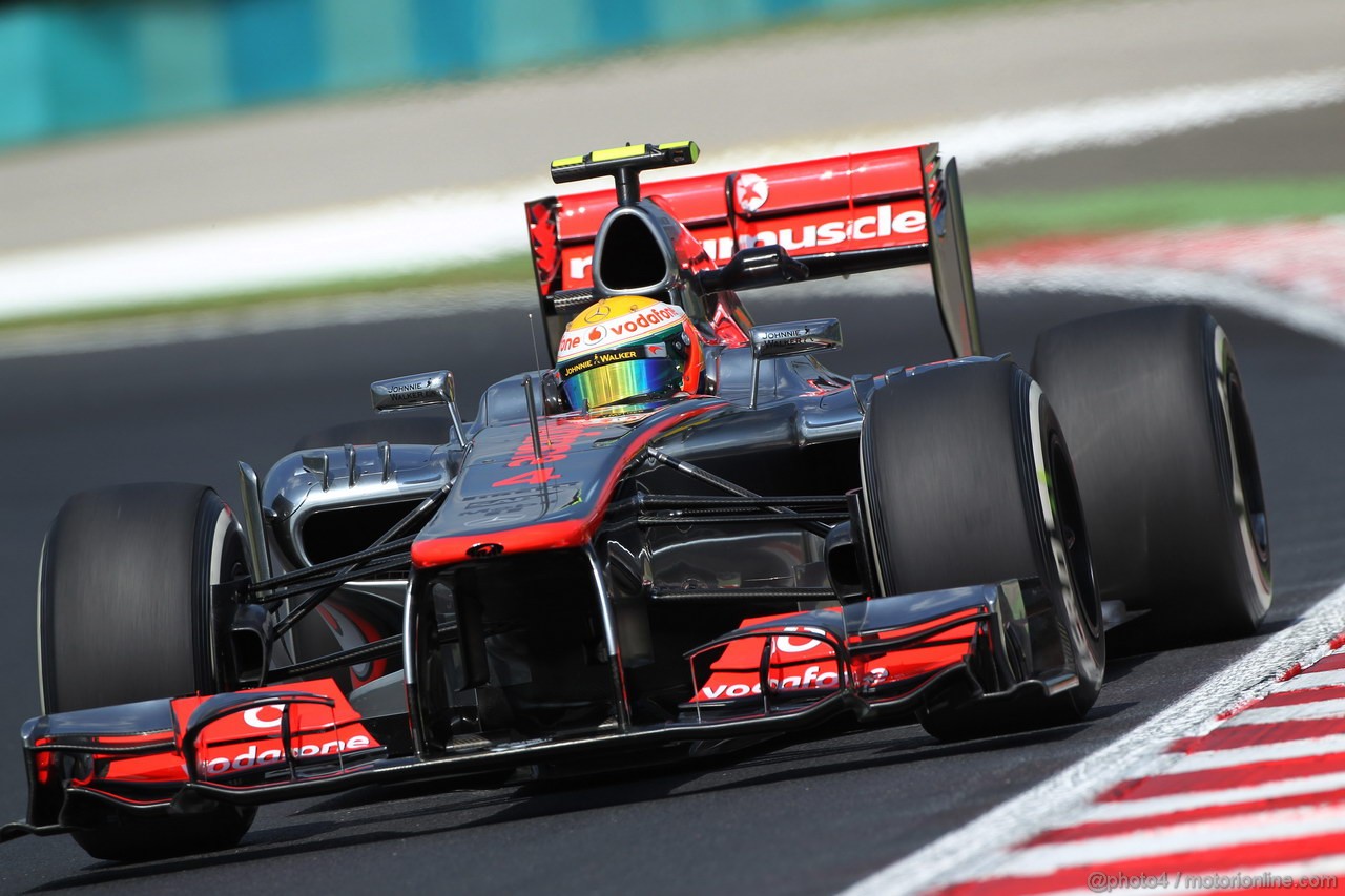 GP UNGHERIA, 27.07.2012- Prove Libere 1, Lewis Hamilton (GBR) McLaren Mercedes MP4-27 