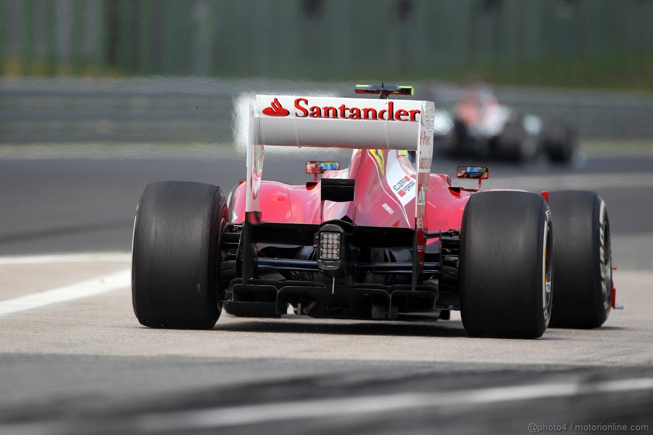 GP UNGHERIA, 27.07.2012- Prove Libere 1, Felipe Massa (BRA) Ferrari F2012 