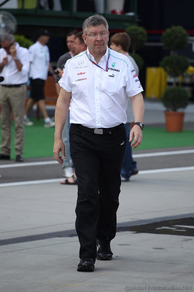 GP UNGHERIA, 27.07.2012- Prove Libere 2, Ross Brawn (GBR), Team Principal, Mercedes GP 