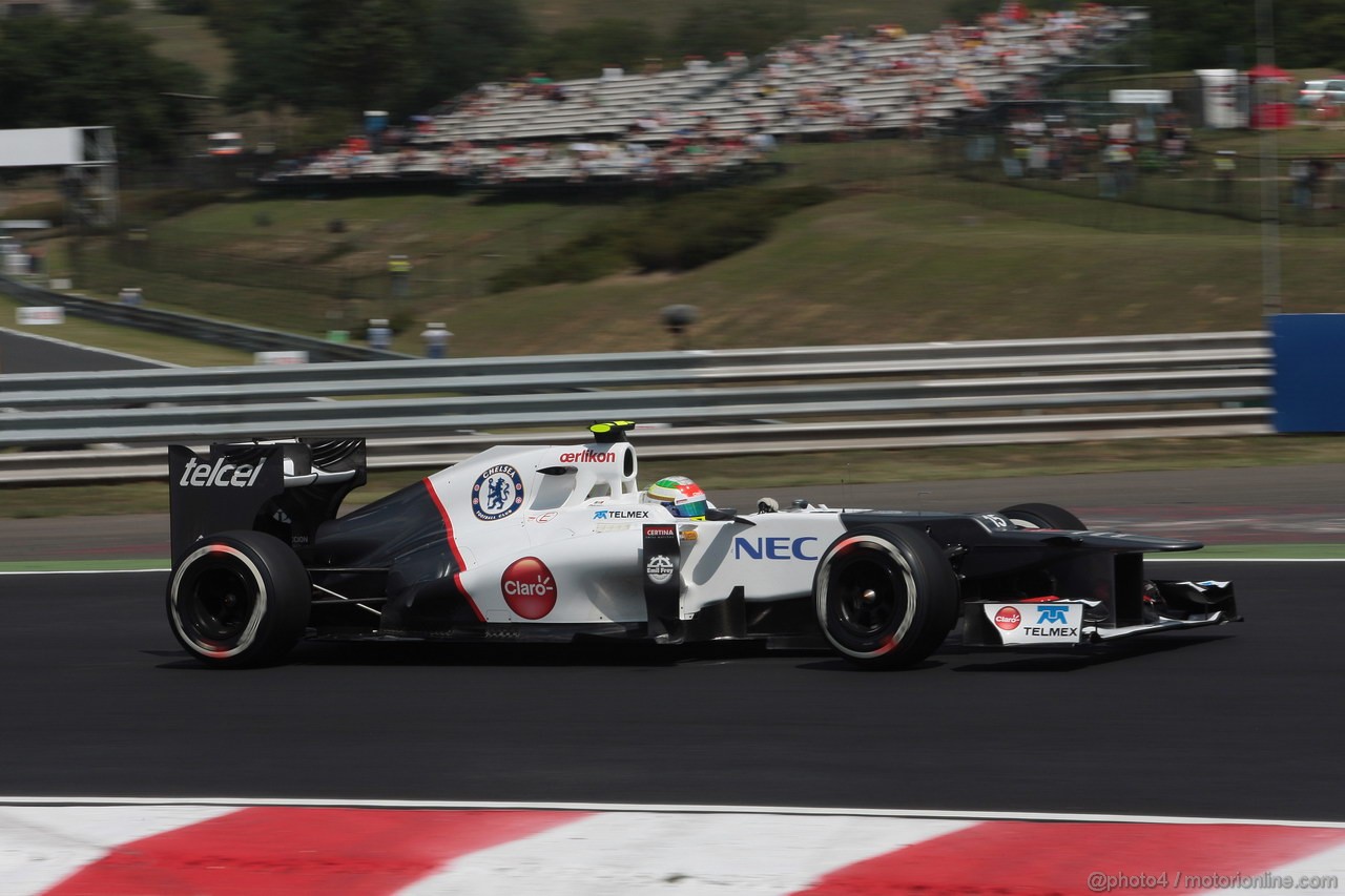 GP UNGHERIA, 27.07.2012- Prove Libere 2, Sergio Prez (MEX) Sauber F1 Team C31 