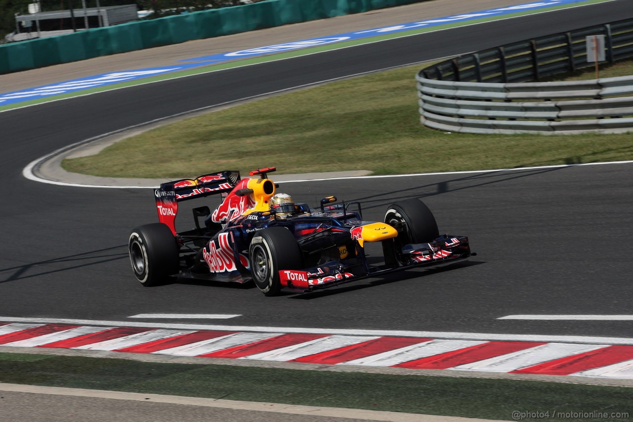 GP UNGHERIA, 27.07.2012- Prove Libere 2, Sebastian Vettel (GER) Red Bull Racing RB8 