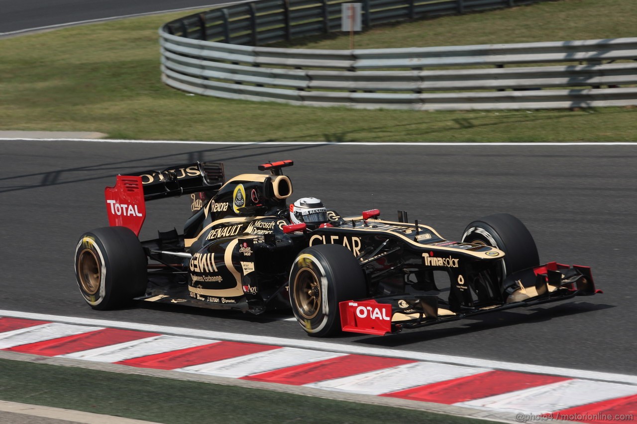 GP UNGHERIA, 27.07.2012- Prove Libere 2, Kimi Raikkonen (FIN) Lotus F1 Team E20 